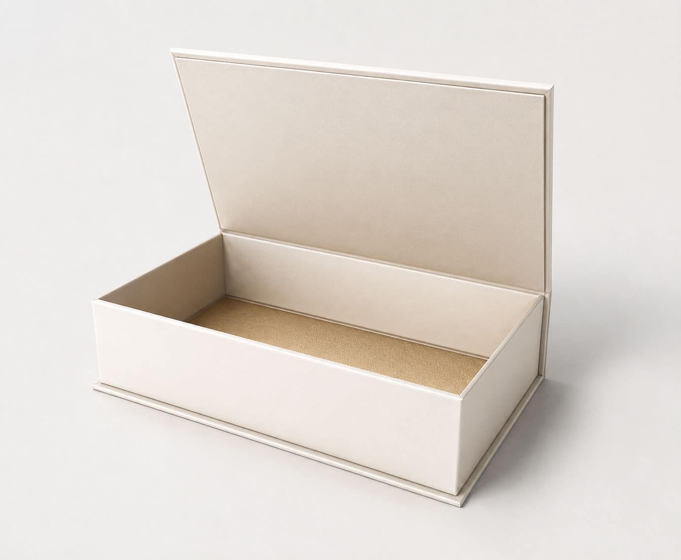 Caja rígida estilo libro para packaging de lujo y kits de producto